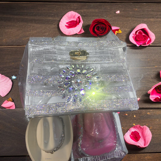 Clear Bling Handheld Purse