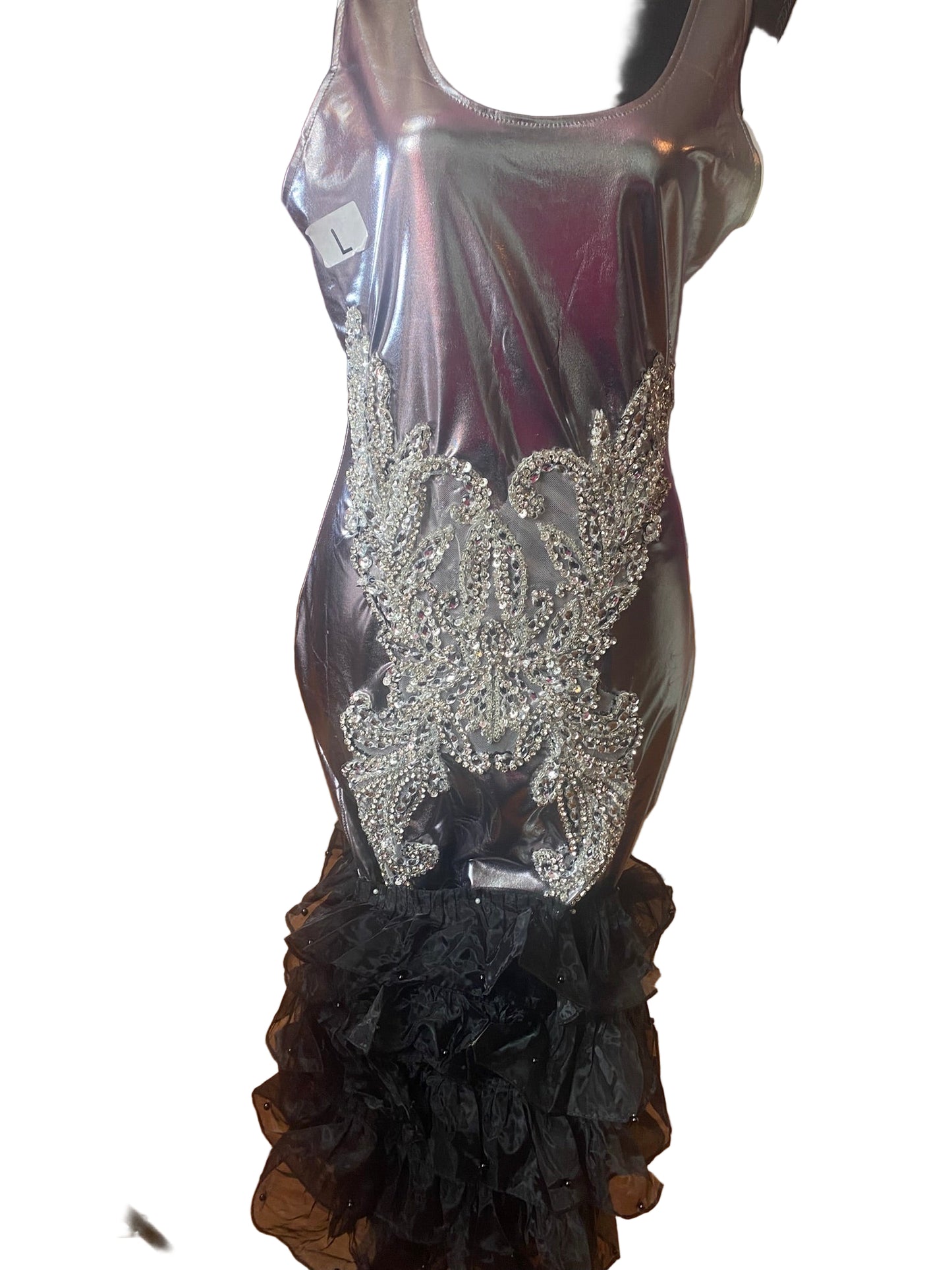 HOLIDAY SILVER GLAM DRESS