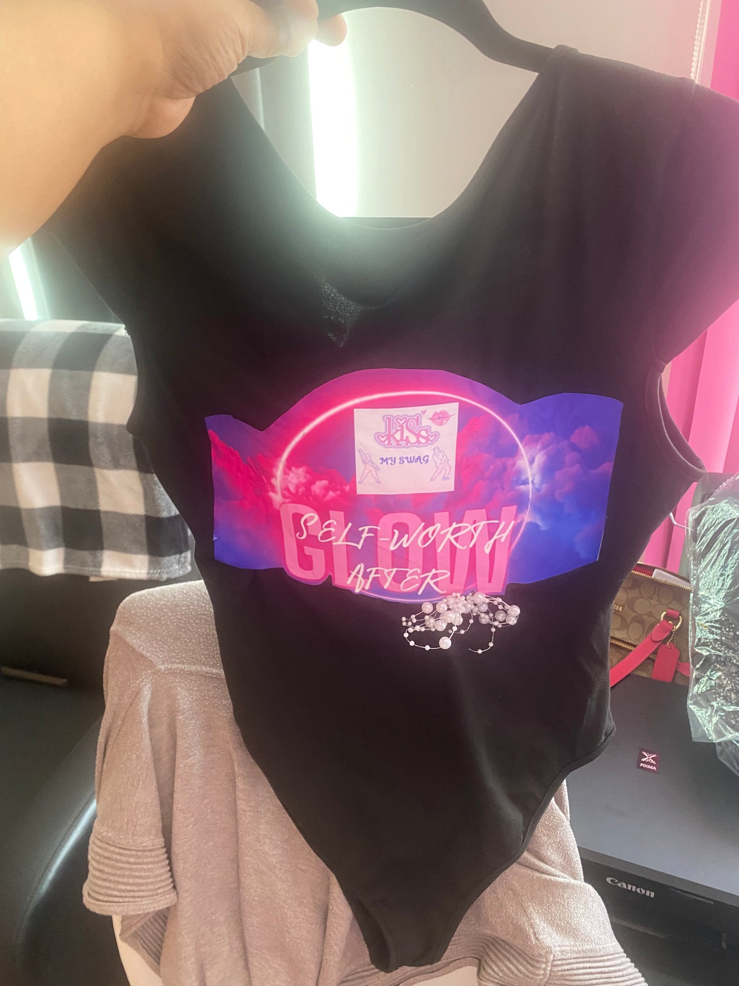 KISS MY S.W.A.G. CUSTOM LOGO BODYSUIT