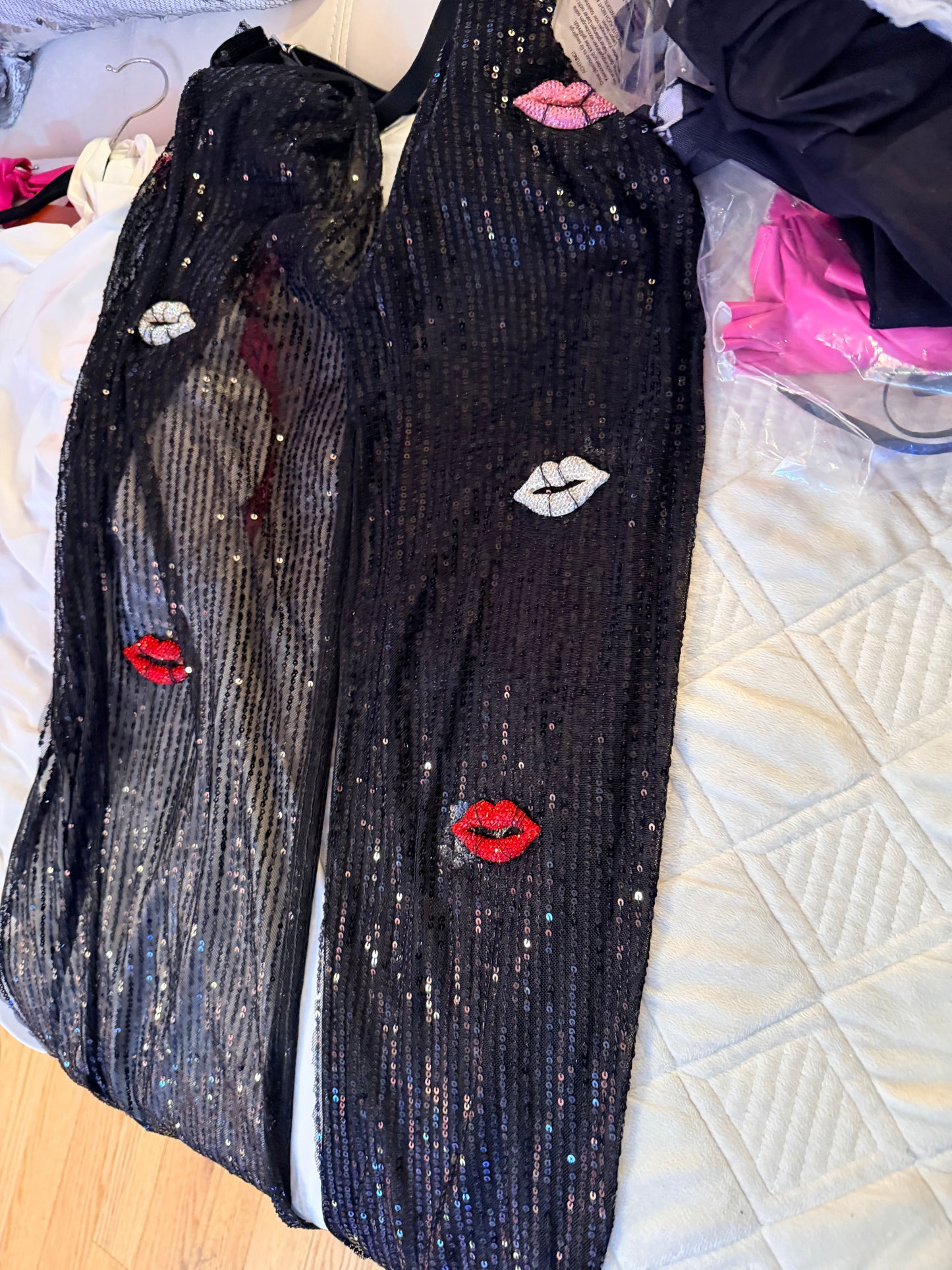 SIGNATURE KISS MY S.W.A.G. SHEER DRESS (with custom belt sash & kisses)