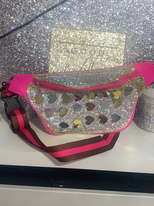 "HEART SHINE" BLING FANNY PACK