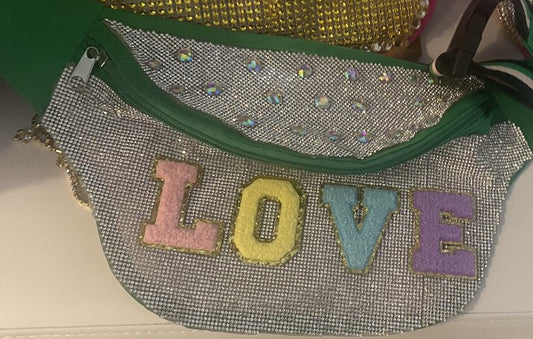 Positive Affirmations "Love" Bling Fanny Pack