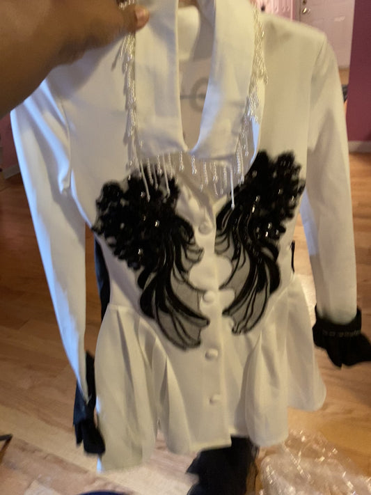 School Girl Dress Black & White